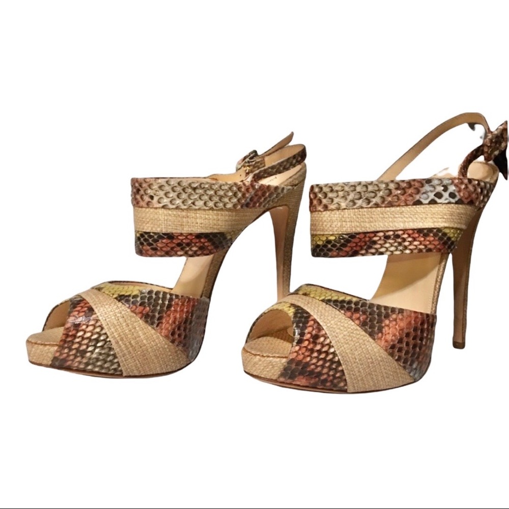 Alexandre Birman Python Exotic Multicolor Heels - image 3